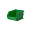 Triton Products 12 lb Hang & Stack Storage Bin, Polypropylene, 4.125  in W, 3 in H, Green, 5-3/8 in L 3-210GRN